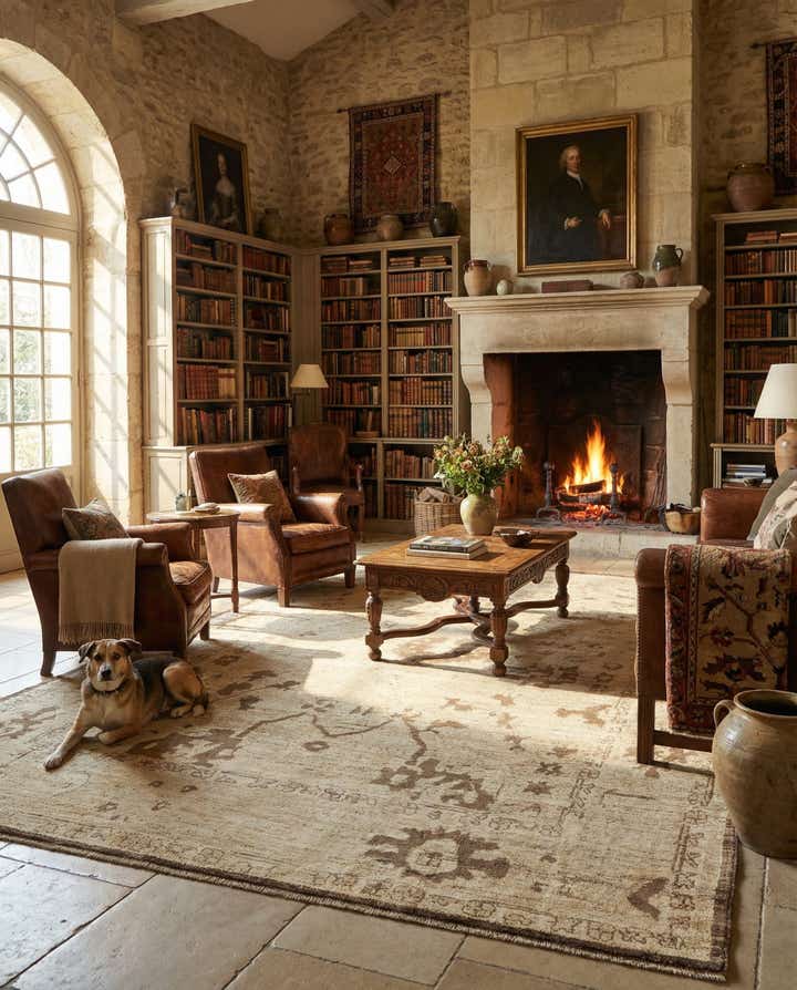 8' 3 x 10' 1 Hand Knotted Oushak Wool Rug