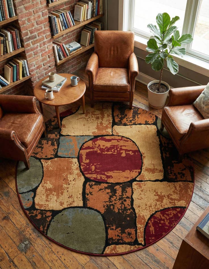 Detail image of 5' 3 x 5' 3 Cafe Round Rug