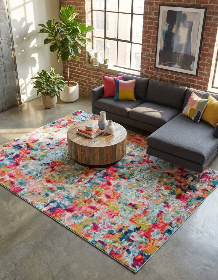 Detail image of 10' x 13' Washable Theia Rug