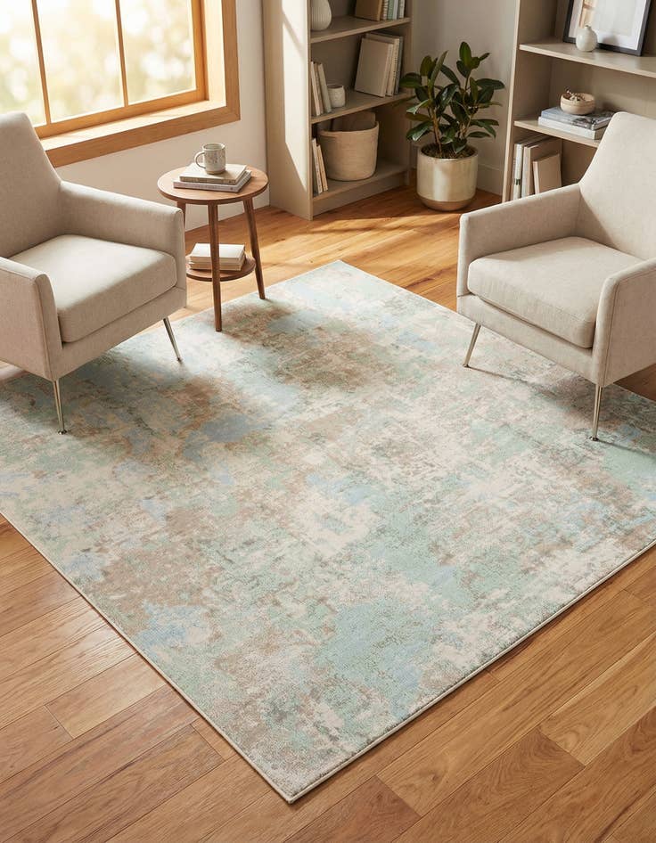 Detail image of  6' x 6' Lotus Square Rug