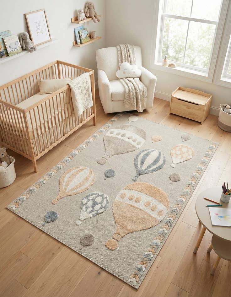 Detail image of 5' x 7' Whimsy Kids Rug