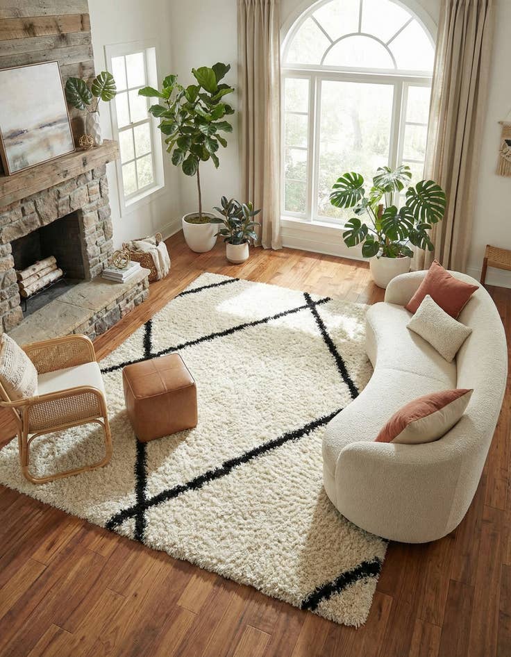 Detail image of 8' x 8' Infinity Shag Square Rug