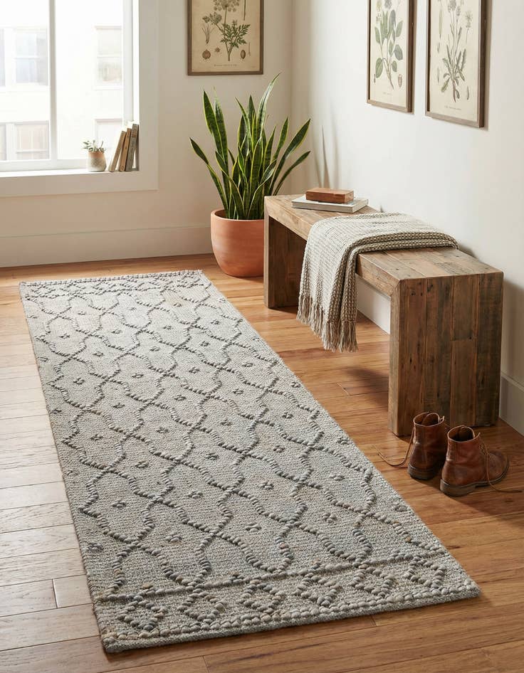 Detail image of 2' x 6' 1  Hand Woven Larsa Jute Runner Rug