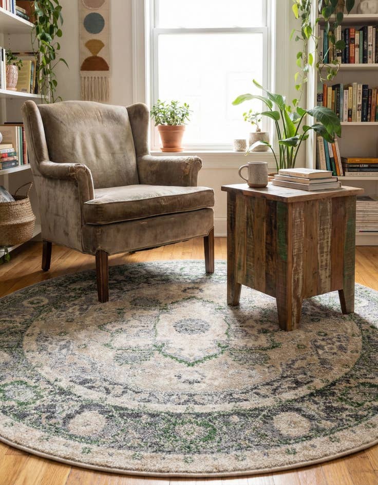 Detail image of 5' x 5' Madeline Vintage Round Rug