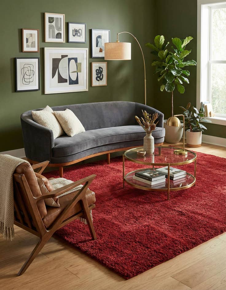 Detail image of 8' x 10' Studio Solid Shag Rug