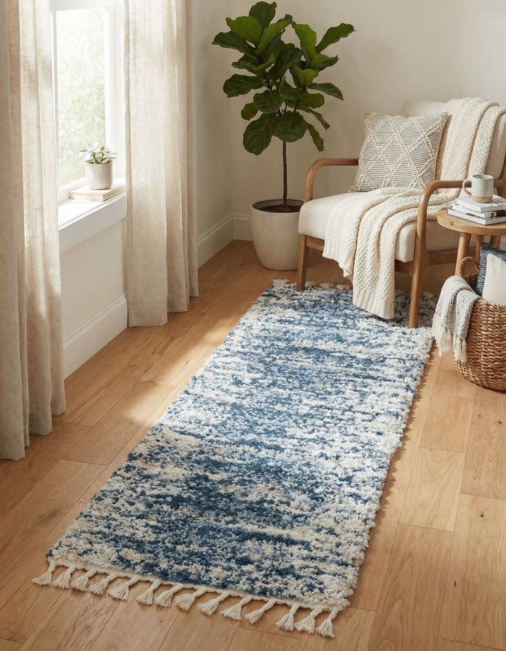 Detail image of 2' x 6' Serenity Shag Runner Rug