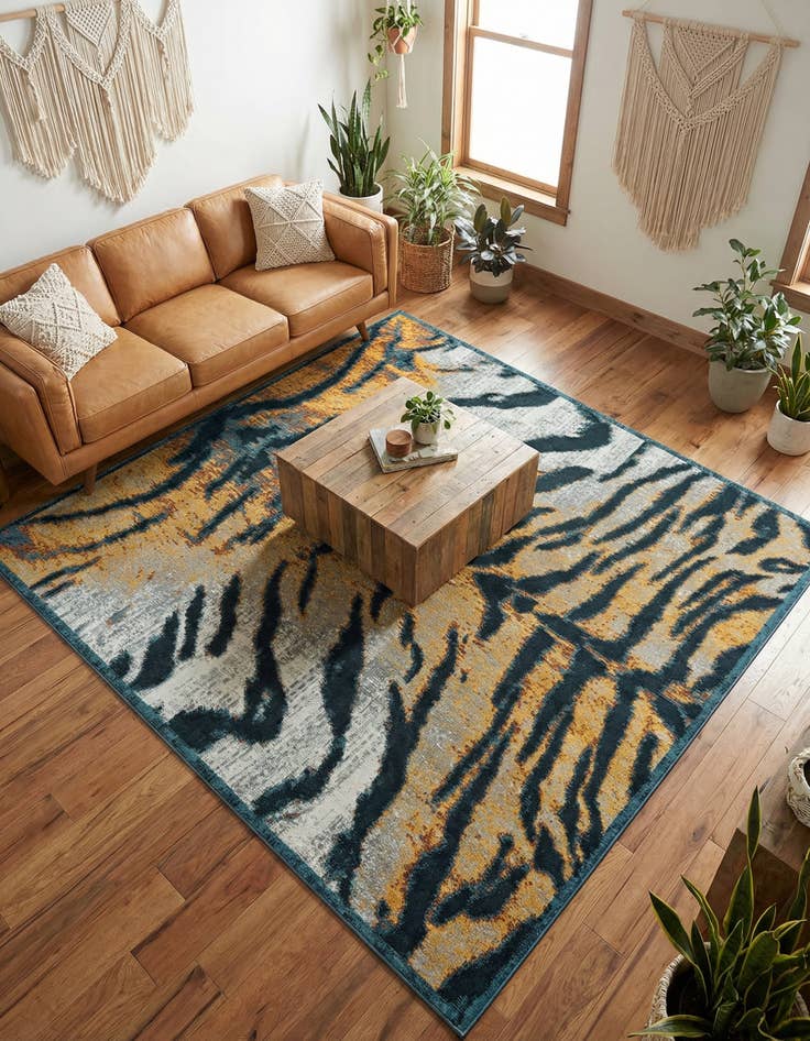 Detail image of 7' 10 x 7' 10 Kamala Washable Square Rug