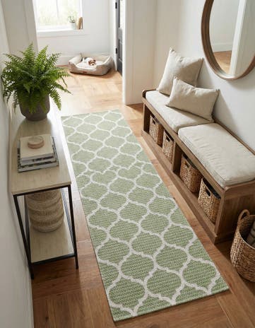 Green Georgia Runner Rug