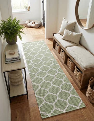 Green Georgia Runner Rug