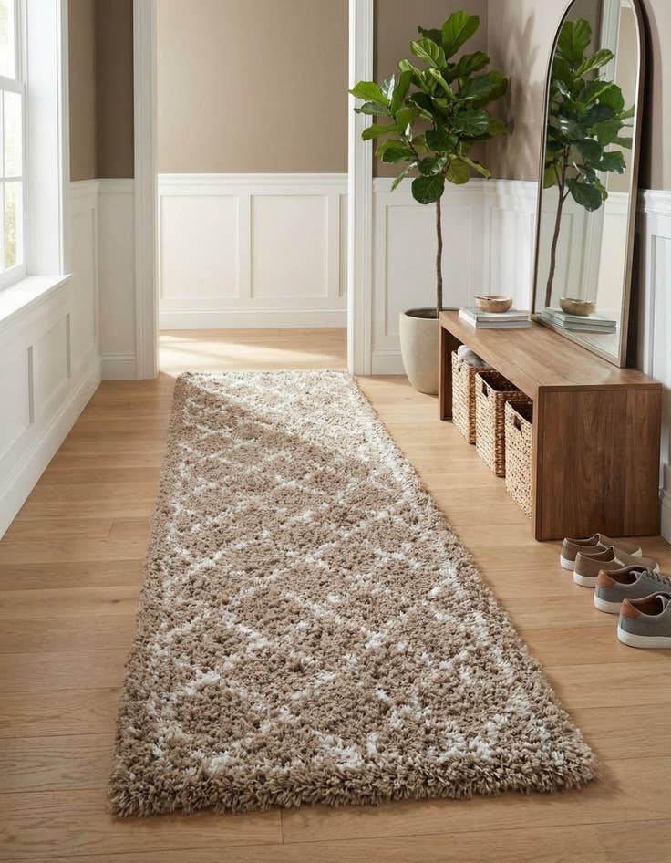 Detail image of 2' 7 x 10' Infinity Shag Runner Rug