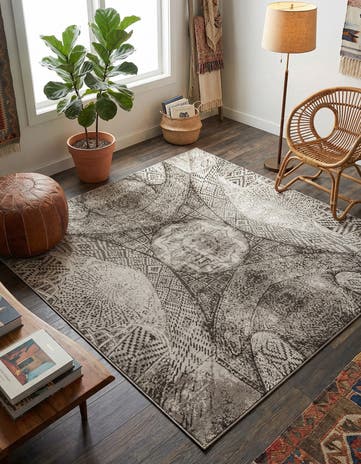 Brown Monte Carlo Square Rug