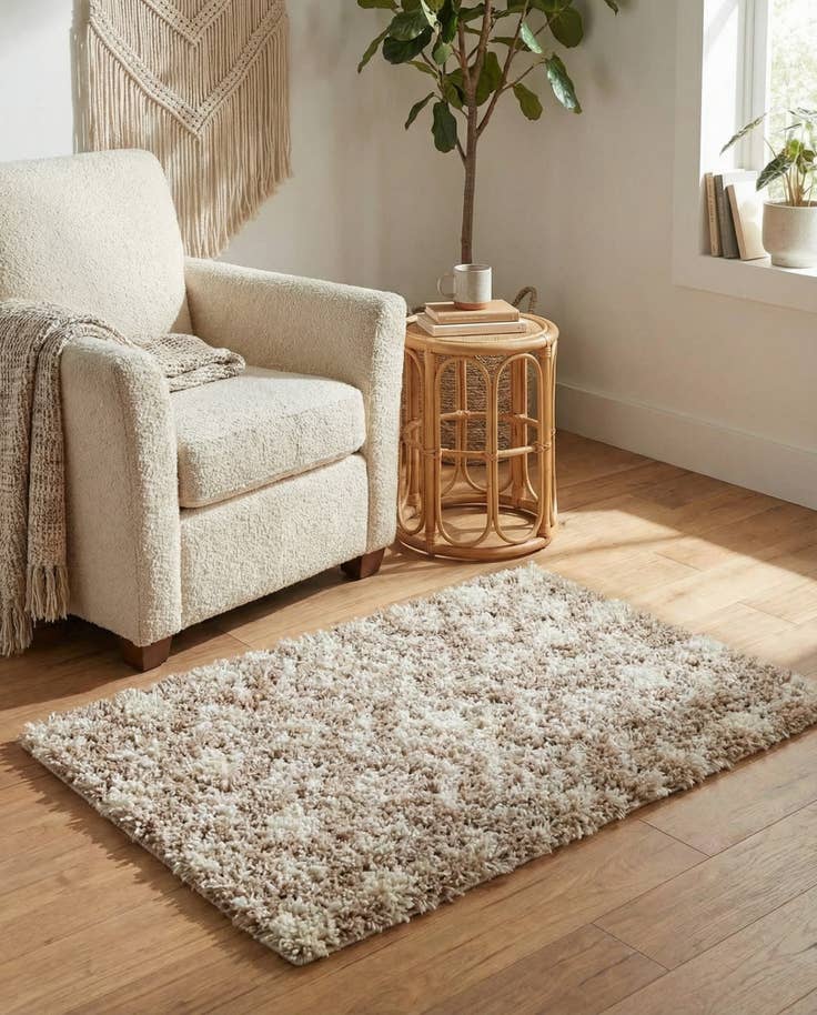 Detail image of 2' x 3' Moroccan Trellis Shag Rug