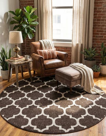 6' x 6' Trellis Round Rug
