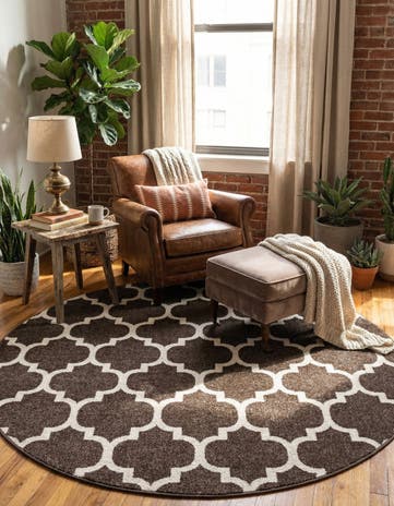 6' x 6' Lattice Round Rug