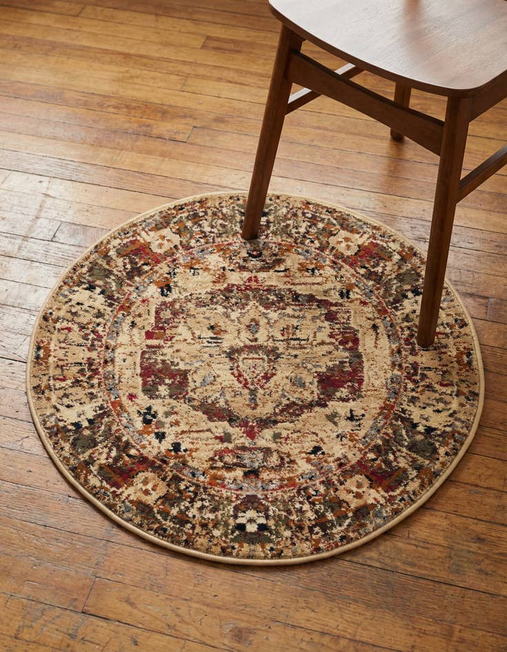 Detail image of 3' 3 x 3' 3 Saturn Round Rug
