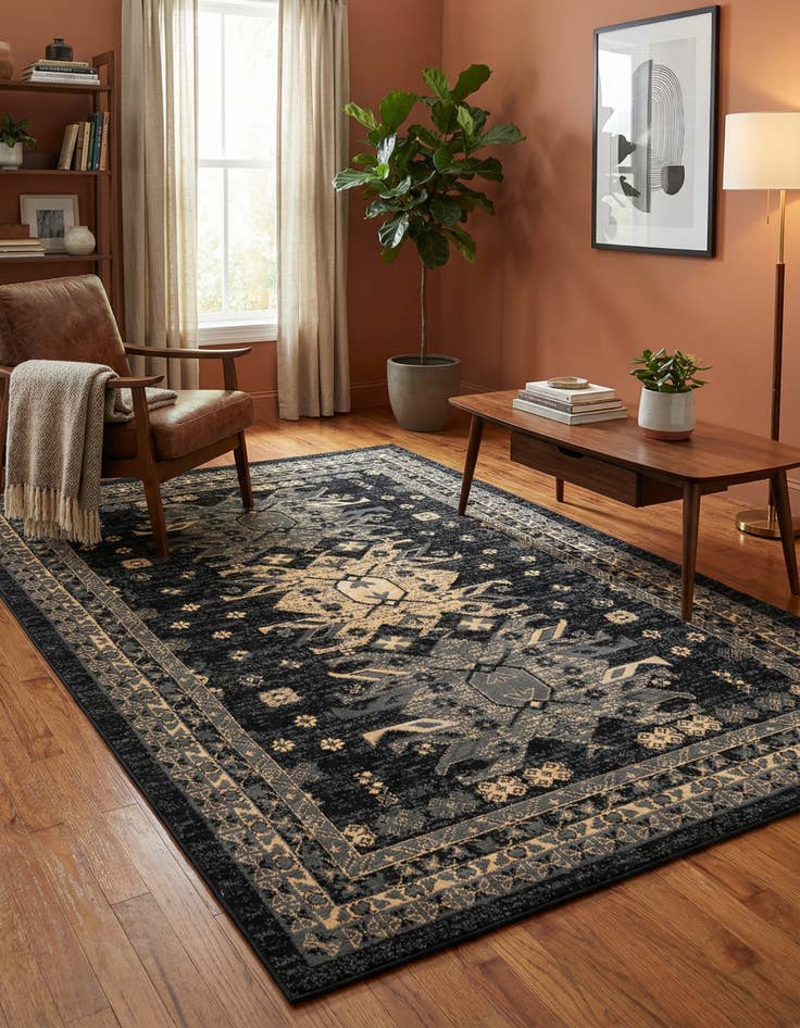 Detail image of 5' 3 x 8' Heris Rug