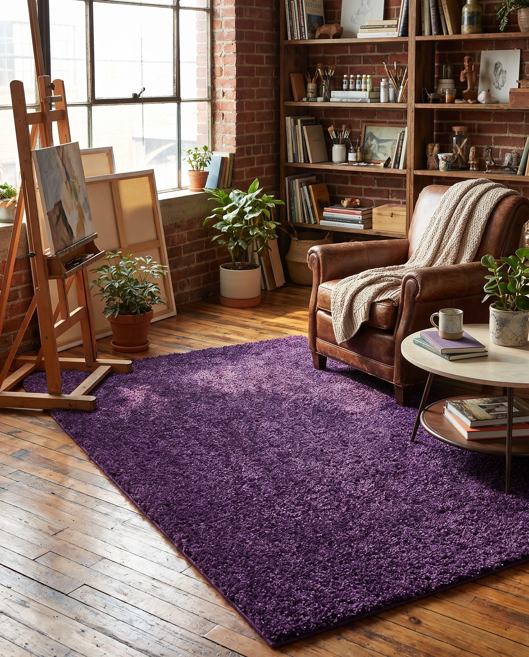 125cm x 185cm Solid Frieze Rug