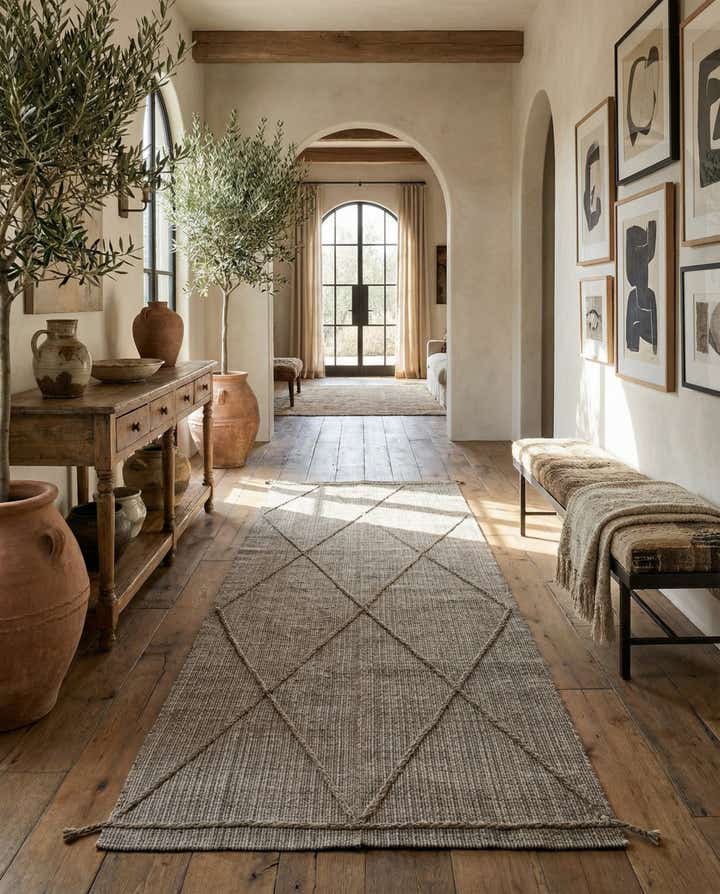 6' 1 x 12' 1 Hand Knotted Moroccan Wool Runner Rug