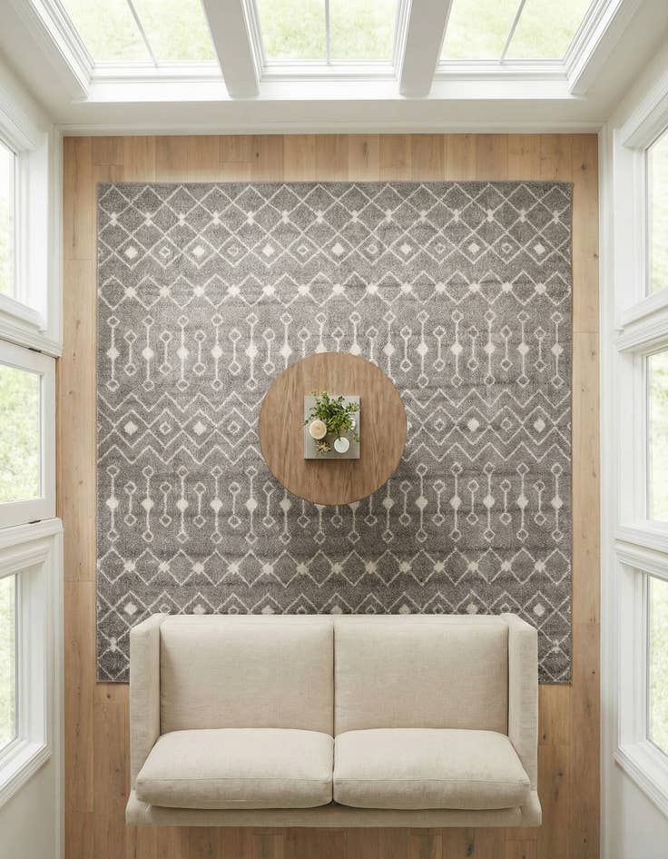 Detail image of 7' 10 x 7' 10 Moroccan Trellis Square Rug