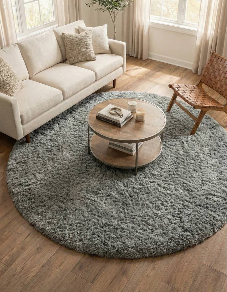 Detail image of 8' x 8' Infinity Shag Round Rug