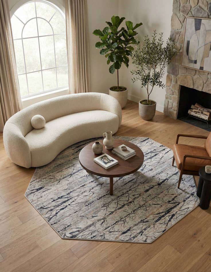 Detail image of 7' 10 x 7' 10 Finsbury Octagon Rug