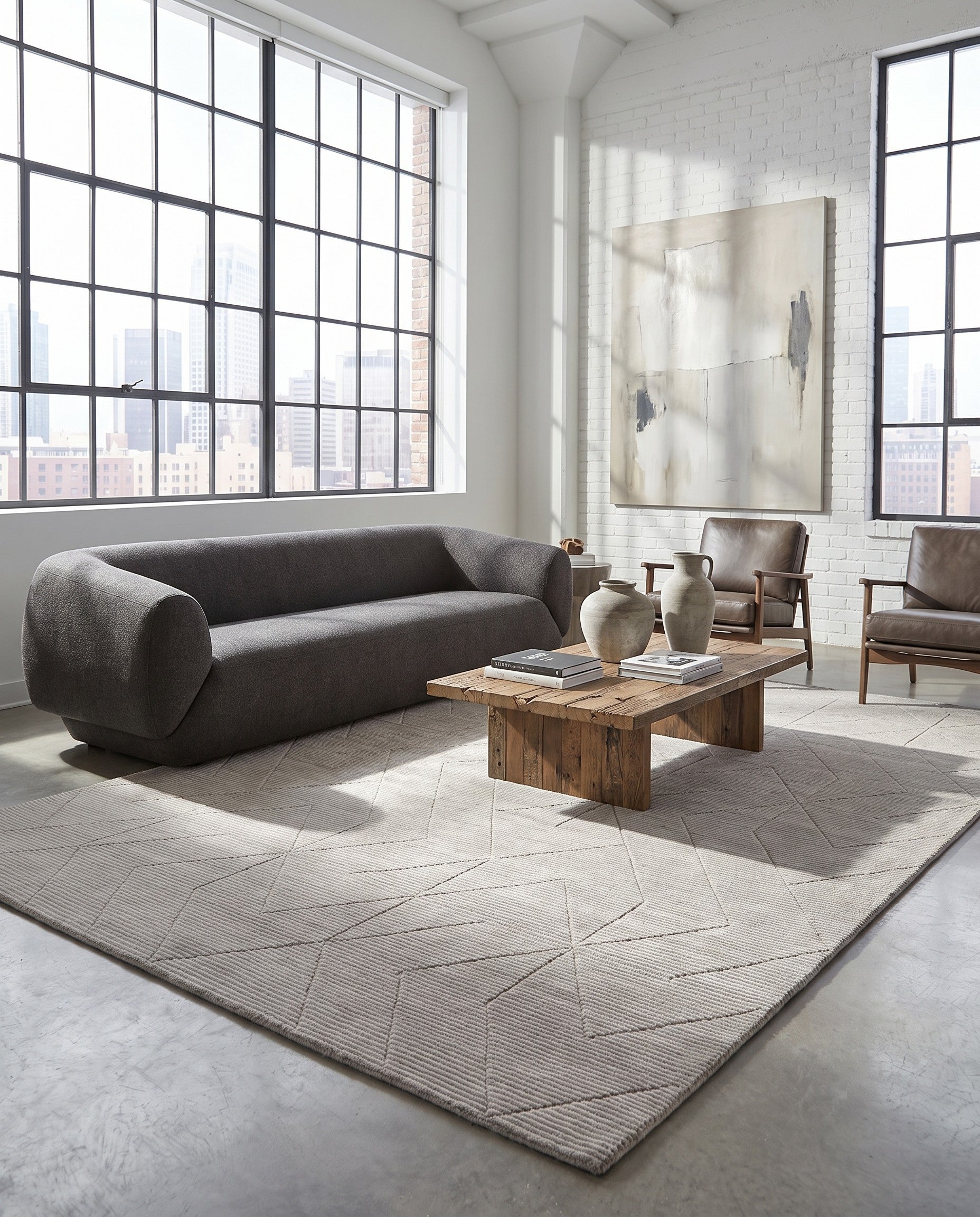 7' x 11' WoolCraft Geometric Rug