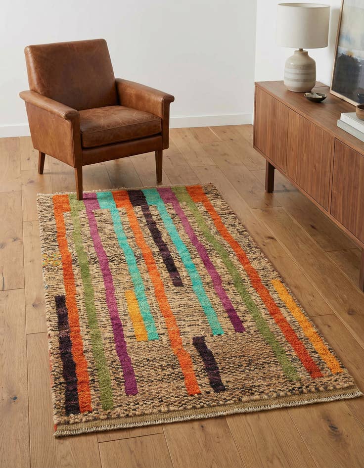 Detail image of 2' 9 x 4' 3 Balouch Wool Rug