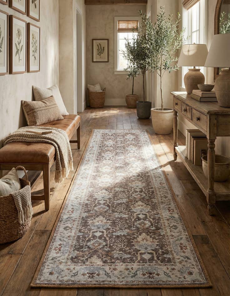 Detail image of 2' x 8' Washable Timeless Runner Rug
