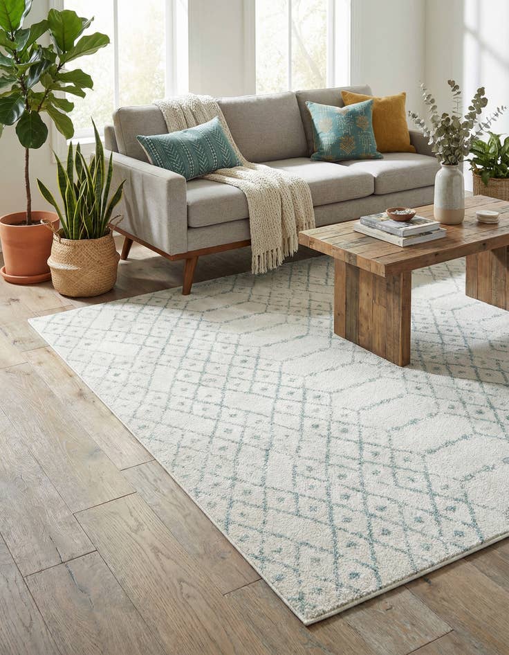 Detail image of 5' 3 x 8' Paxon Trellis Rug