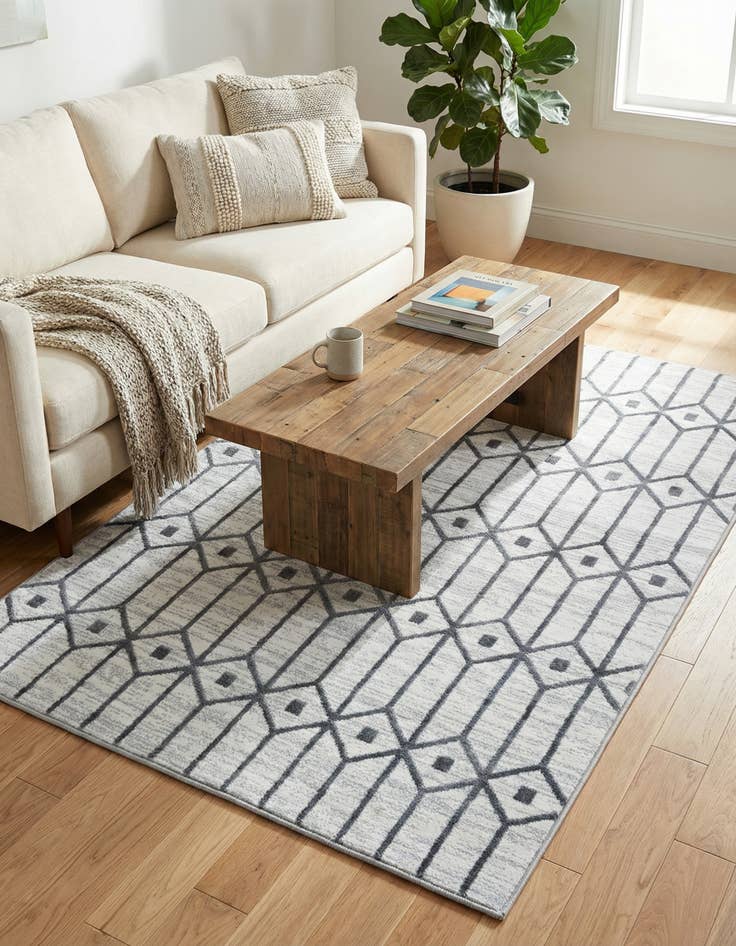 Detail image of 3' 3 x 5' 3 Lattice Trellis Rug