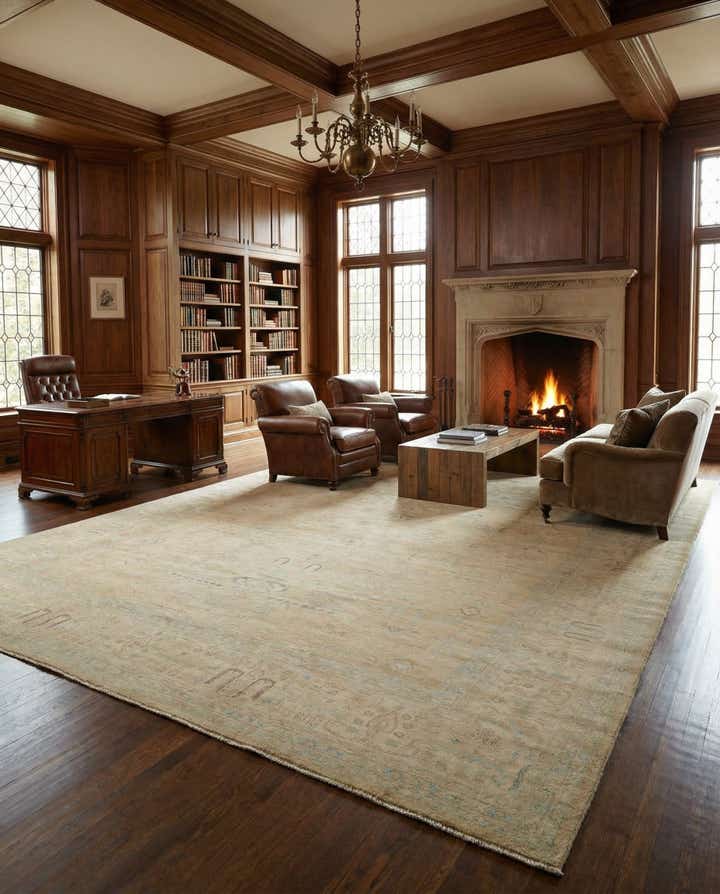 11' 8 x 15' 8 Hand Knotted Ziegler Oriental Rug