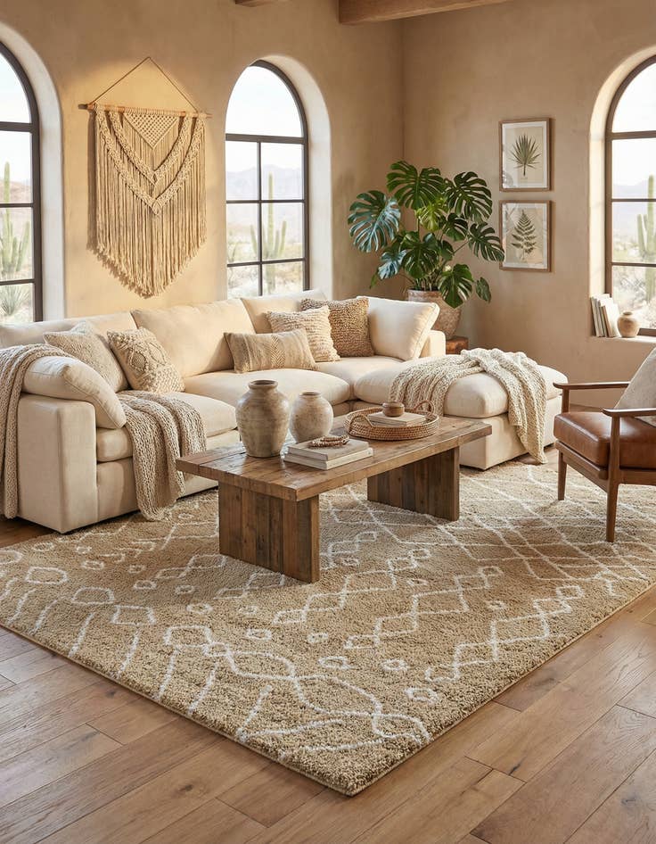 Detail image of 9' x 12' 2 Moroccan Shag Rug