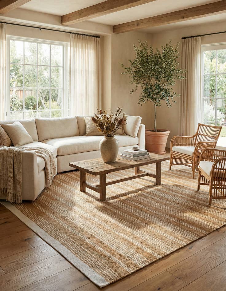 Detail image of 9' x 12'  Hand Woven Lariat Rug