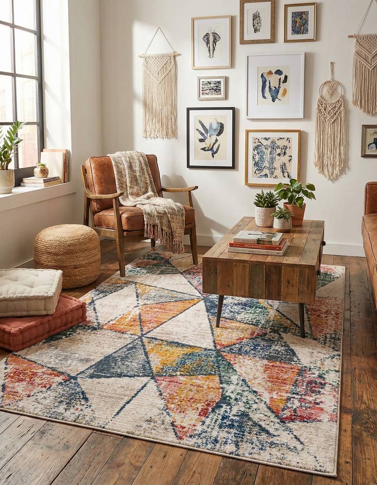 Detail image of 4' x 6' 3 Gemstone Rug