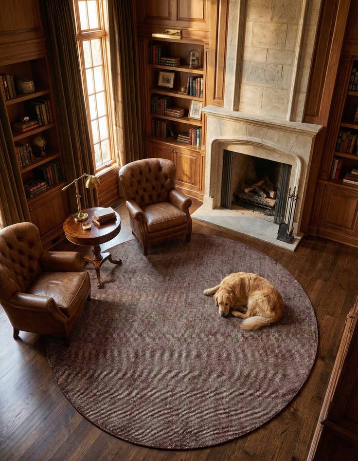 Detail image of 7' 10 x 7' 10  Hand Woven Jill Zarin English Manor Wool Round Rug