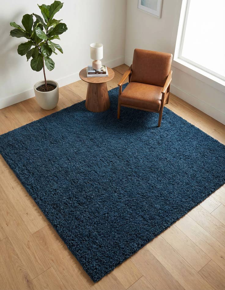 Detail image of 7' 10 x 7' 10 Solid Shag Square Rug