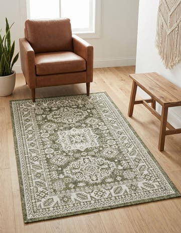3' x 5' 3 Easy-Clean Aztec Indoor / Outdoor Rug
