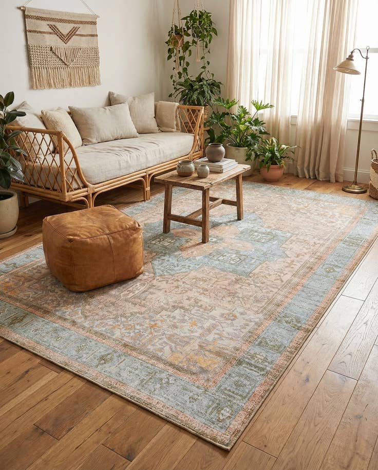 Detail image of 5' x 8' Washable Timeless Rug