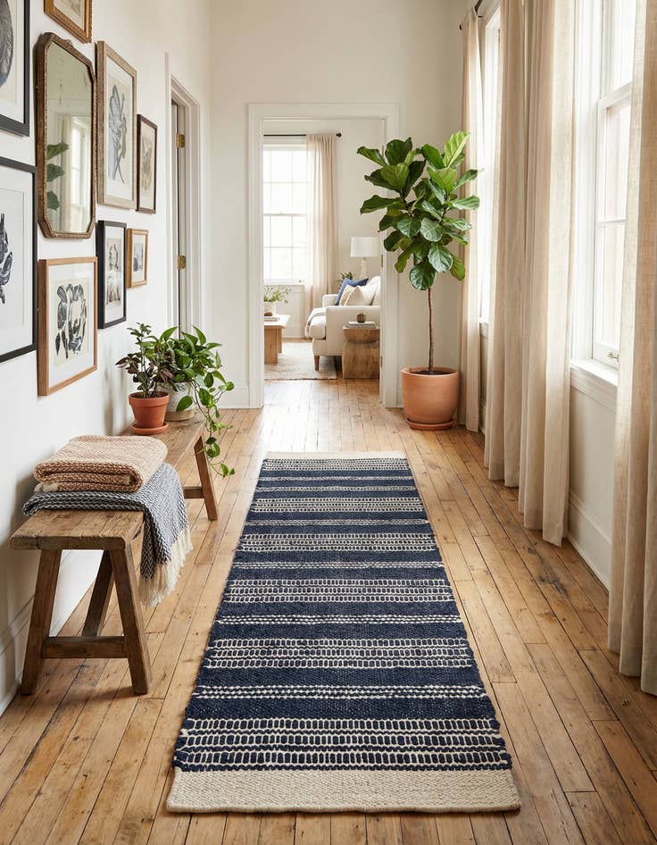 Detail image of 2' x 6' 1 Hand Woven Lariat Runner Rug