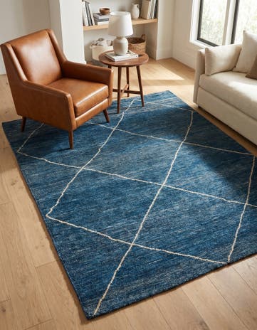 5' x 6' 4 Hand Knotted Darya Wool Square Rug