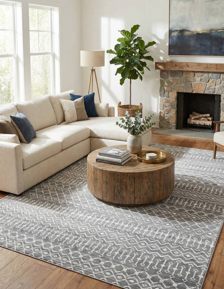 Detail image of 10' 8 x 16' 5 Kasbah Trellis Rug