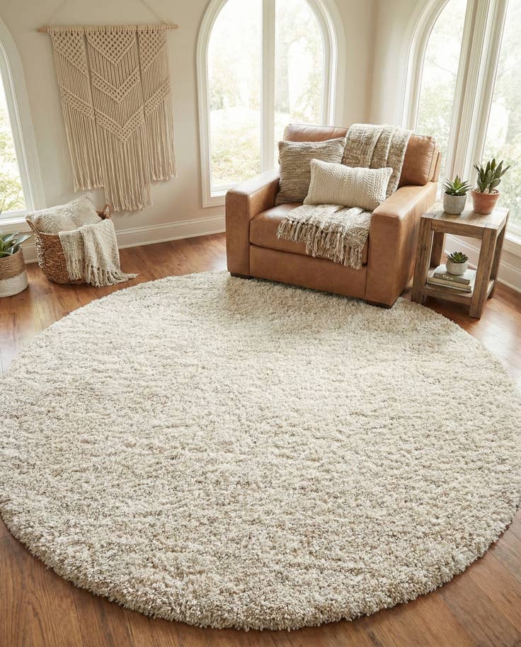 Detail image of 10' x 10' Athena Shag Round Rug