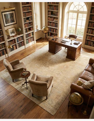 9' x 11' 10 Hand Knotted Oushak Wool Rug