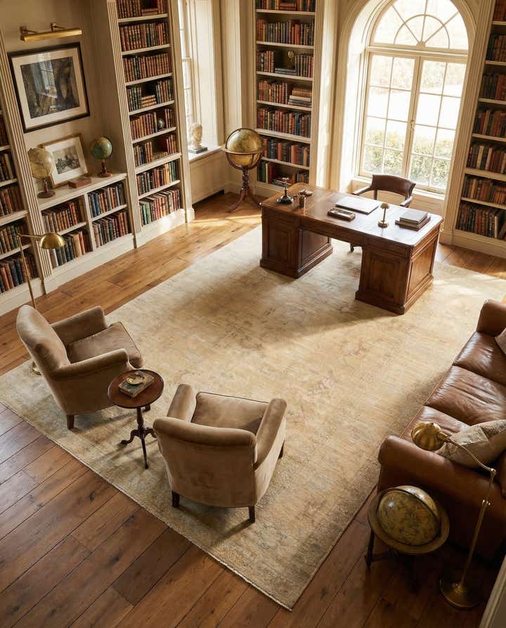 9' x 11' 10 Hand Knotted Oushak Wool Rug