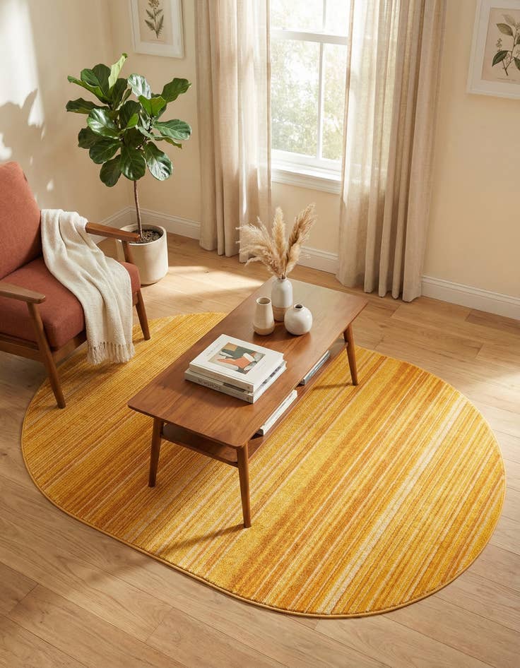 Detail image of 5' 3 x 8' Gemstone Oval Rug