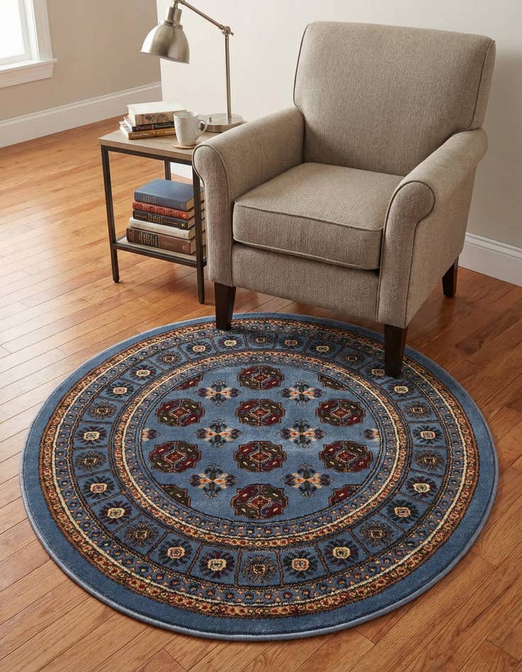 Detail image of 3' x 3' Bokhara Round Rug