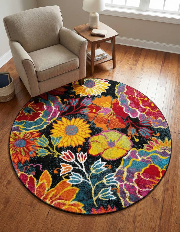 Detail image of 4' x 4' Florence Round Rug