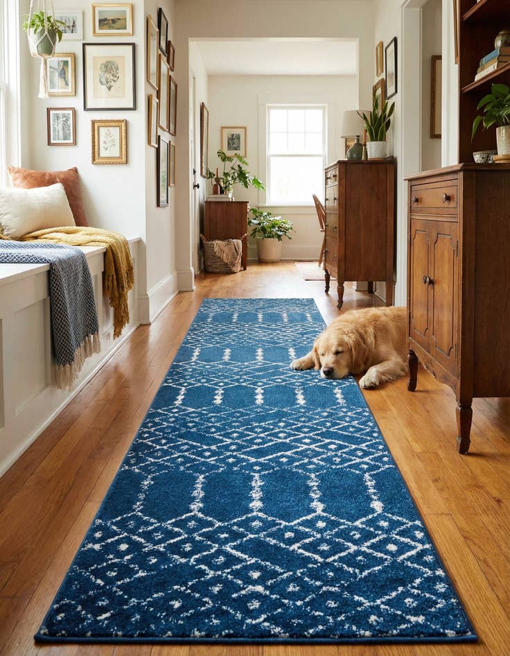Detail image of 2' x 9' 10 Paxon Trellis Runner Rug