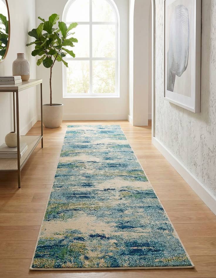 Detail image of 2' 7 x 10' Washable Theia Runner Rug