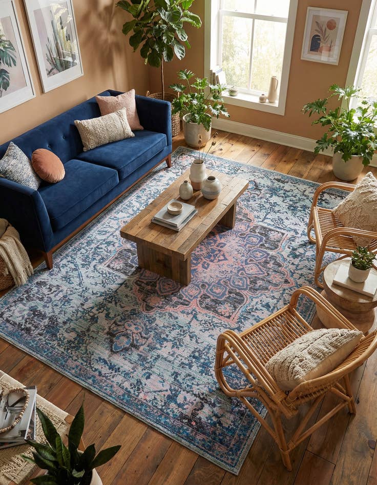 Detail image of 10' 6 x 14'  Washable Renaissance Rug